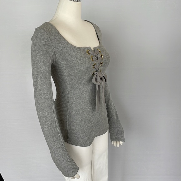 NWT Free People Knit Ribbon Tie Top Small - Picture 6 of 10